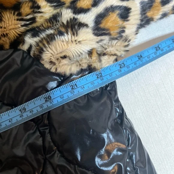Sandy Liang Jacket - Women's Large Black - Faux Leopard Ski Coat Designer - Picture 11 of 13